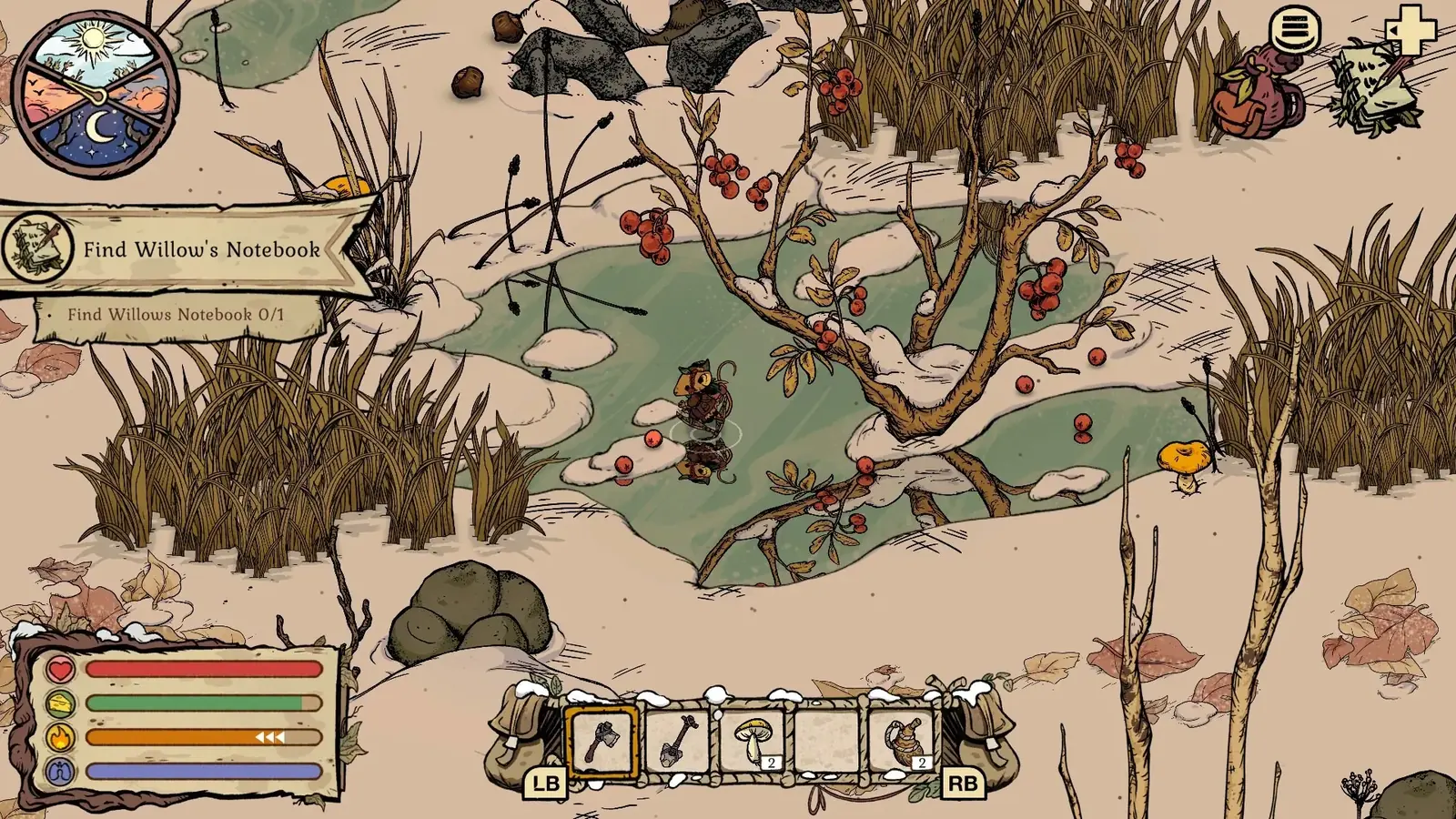 Winter Burrow field tool screenshot showing route interaction with a gate object